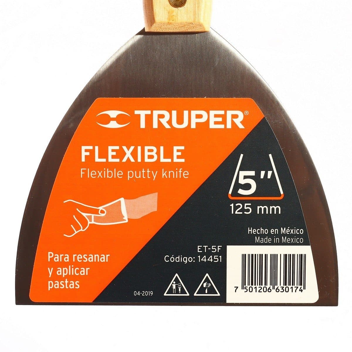 เกียงเหล็กโป้วสี ด้ามไม้ ขนาด 5 นิ้ว ทรูเปอร์ (TRUPER) รุ่น 14451 เหมาะสำหรับงานทำสีรถยนต์และงานก่อสร้าง