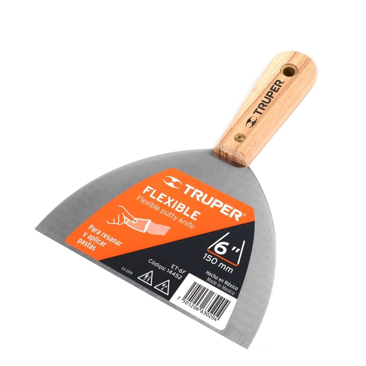 เกียงเหล็กโป้วสี ด้ามไม้ ขนาด 6 นิ้ว ทรูเปอร์ (TRUPER) รุ่น 14452 เหมาะสำหรับงานทำสีรถยนต์และงานก่อสร้าง