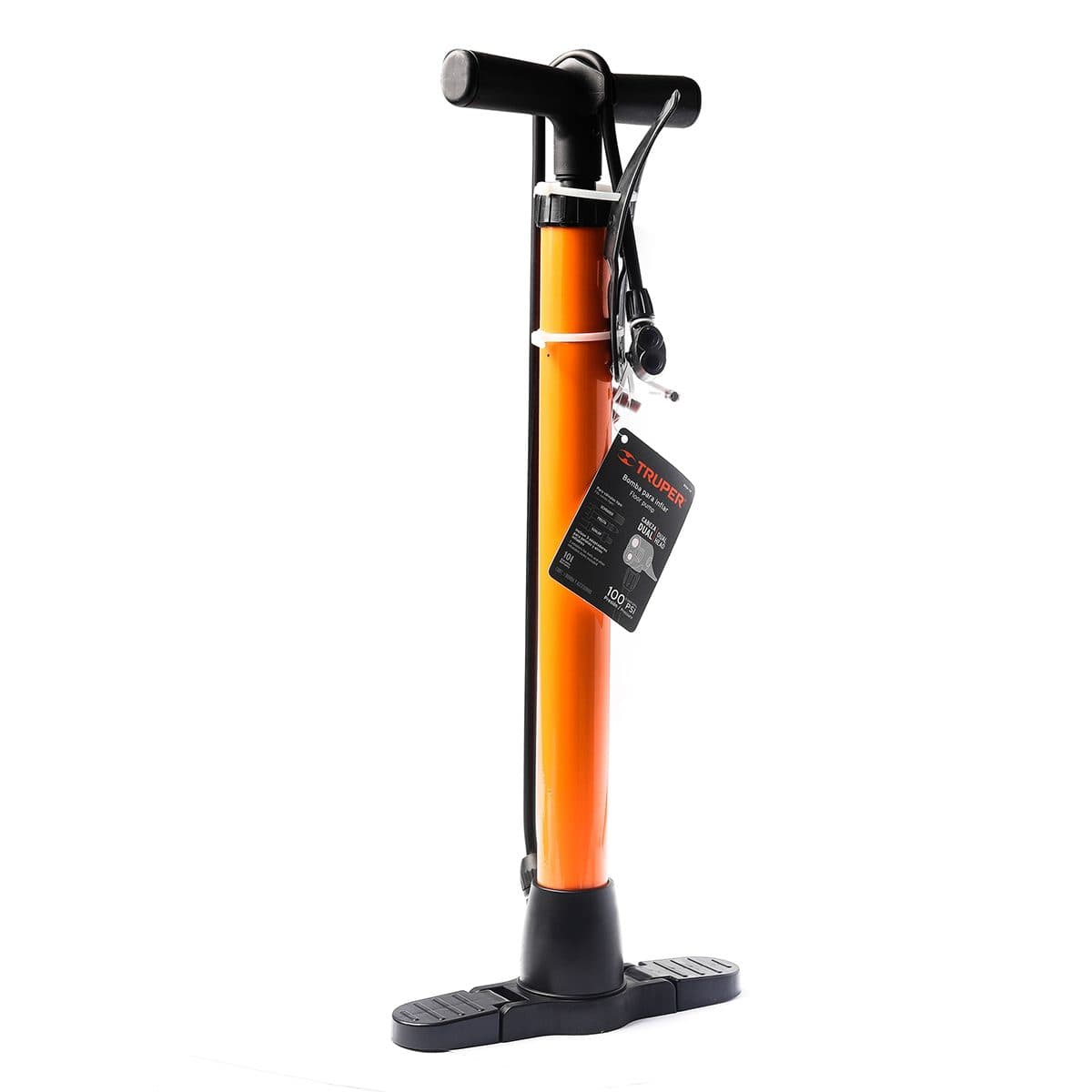เครื่องสูบลมมือ ทรูเปอร์ (TRUPER) รุ่น 14863 เหมาะสำหรับลมยางของจักรยานยนต์ และ จักรยาน