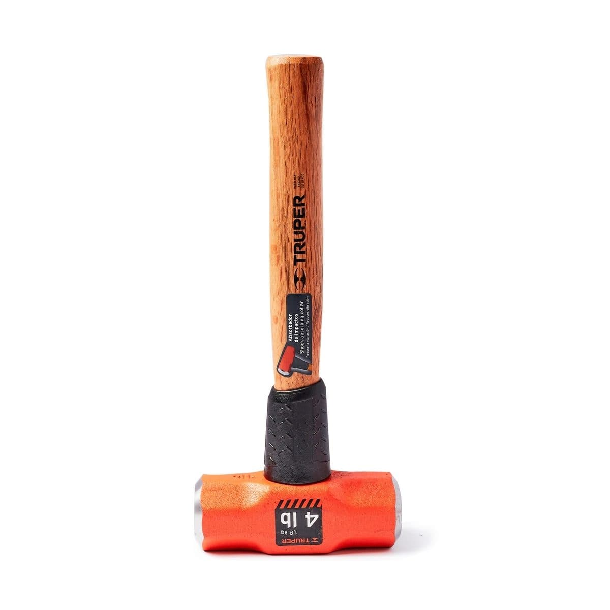 ค้อนปอนด์ ด้ามไม้ 4 ปอนด์ ทรูเปอร์ (TRUPER) รุ่น 16508 ขนาดยาว 12 นิ้ว เหล็กกล้าคาร์บอนสูง ด้านหน้าที่มีการกลึงและเอียงทำให้ลดโอกาสเกิดอุบัต