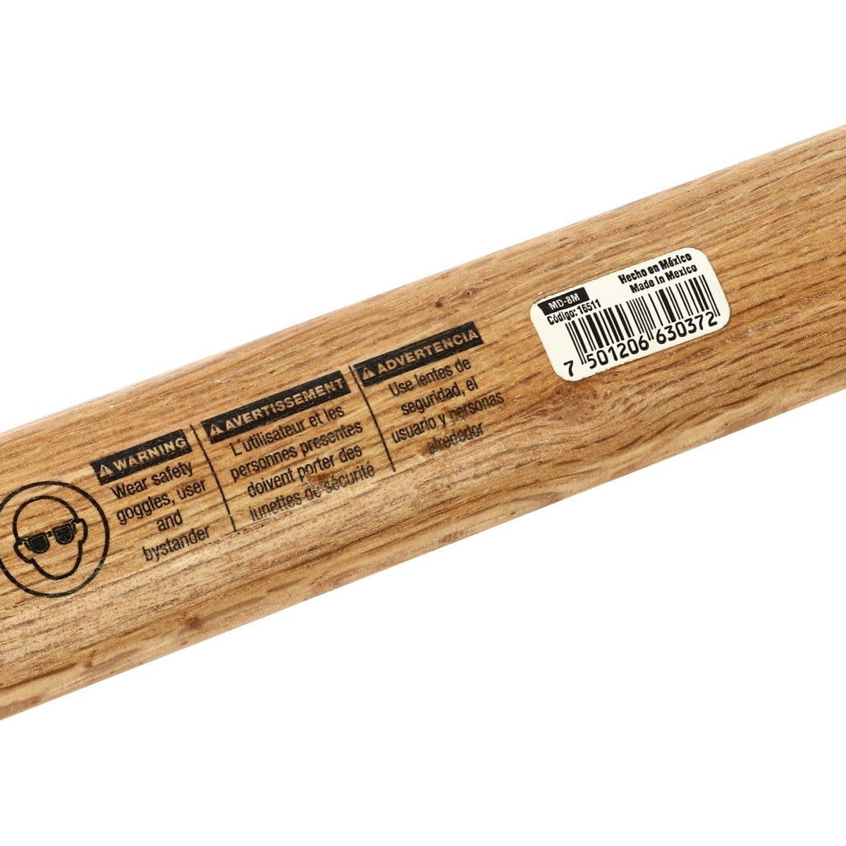 ค้อนปอนด์ ด้ามไม้ 8 ปอนด์ ทรูเปอร์ (TRUPER) รุ่น 16511 ขนาดยาว 36 นิ้ว หัวเหล็กกล้าคาร์บอนสูง ด้านหน้าที่มีการกลึงและเอียงทำให้ลดโอกาสเกิดอุ