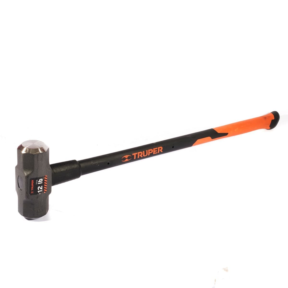 ค้อนปอนด์ ด้าม Fiber 12 ปอนด์ ทรูเปอร์ (TRUPER) รุ่น 16542 ขนาด 36 นิ้ว เหล็กกล้าคาร์บอนสูง ด้านหน้าที่มีการกลึงและเอียงทำให้ลดโอกาสเกิดอุบั
