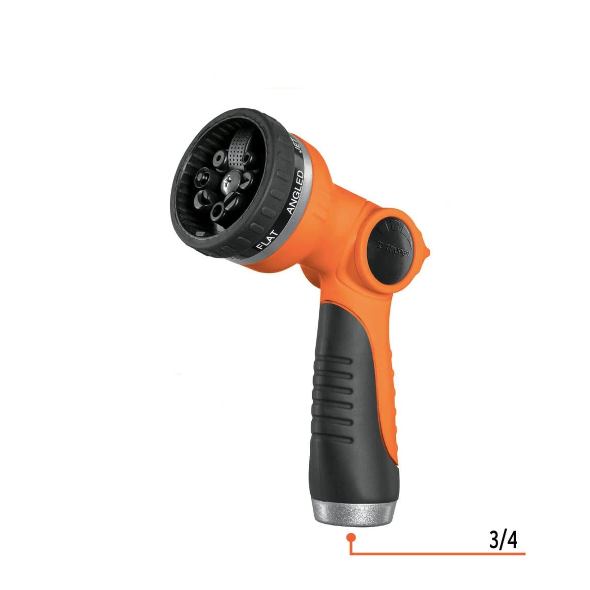 TRUPER ปืนฉีดน้ำ+ไกชนิดบีบ รุ่น PR-307 ตัวทำจากโลหะเคลือบสองชั้น สำหรับการทำสวน เพื่อการชลประทาน (ทรูเปอร์)