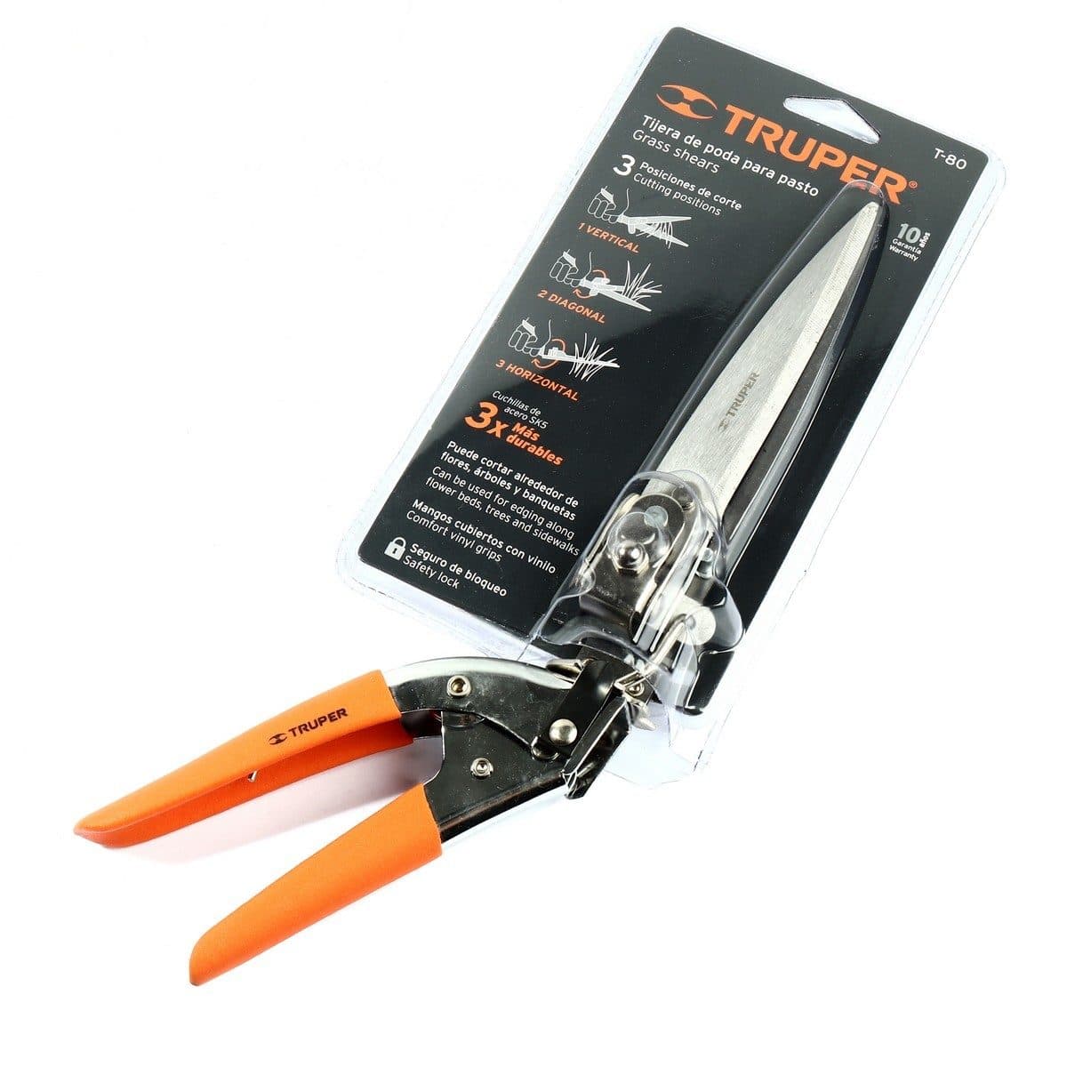 TRUPER กรรไกรตัดหญ้า 13 นิ้ว รุ่น 18452 ปรับระดับการตัดได้ 3 ระดับ ทำให้ใช้งานได้หลากหลาย (ทรูเปอร์)