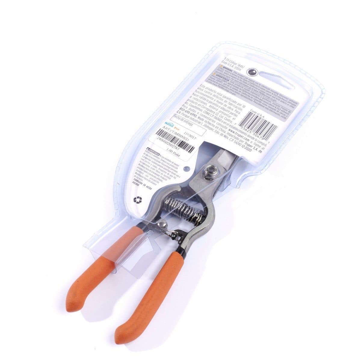 TRUPER กรรไกรตัดกิ่งผลไม้ปากโค้ง 8 นิ้ว รุ่น 18457 ใบมีดตรงโค้งเล็กน้อย สำหรับการตัดแต่งกิ่งที่ละอียด และหยาบ (ทรูเปอร์)