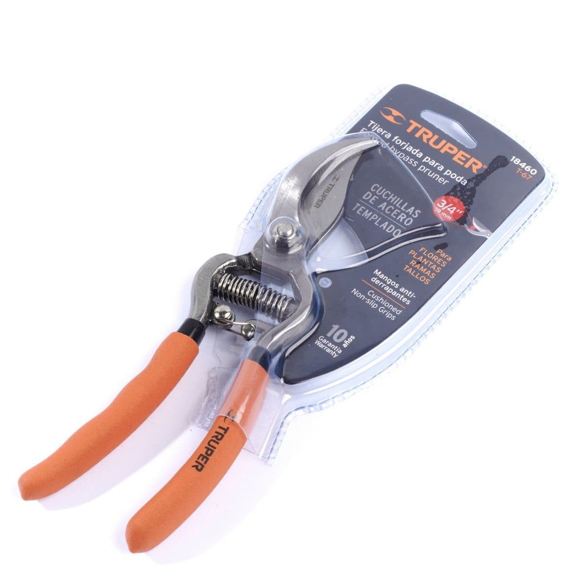 TRUPER กรรไกรตัดกิ่งไม้ปากโค้ง 8 นิ้ว รุ่น 18460 สำหรับการปลูกดอกไม้และทำสวน (ทรูเปอร์)