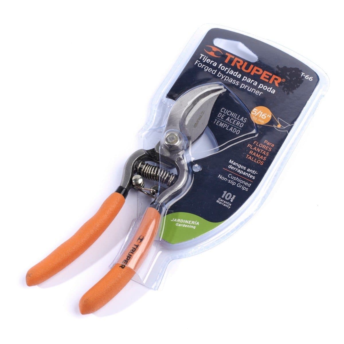 TRUPER กรรไกรเหล็กตัดกิ่งไม้ปากโค้ง 6 นิ้ว รุ่น 18462 สำหรับการตัดแต่งกิ่งที่ละอียด และหยาบ (ทรูเปอร์)