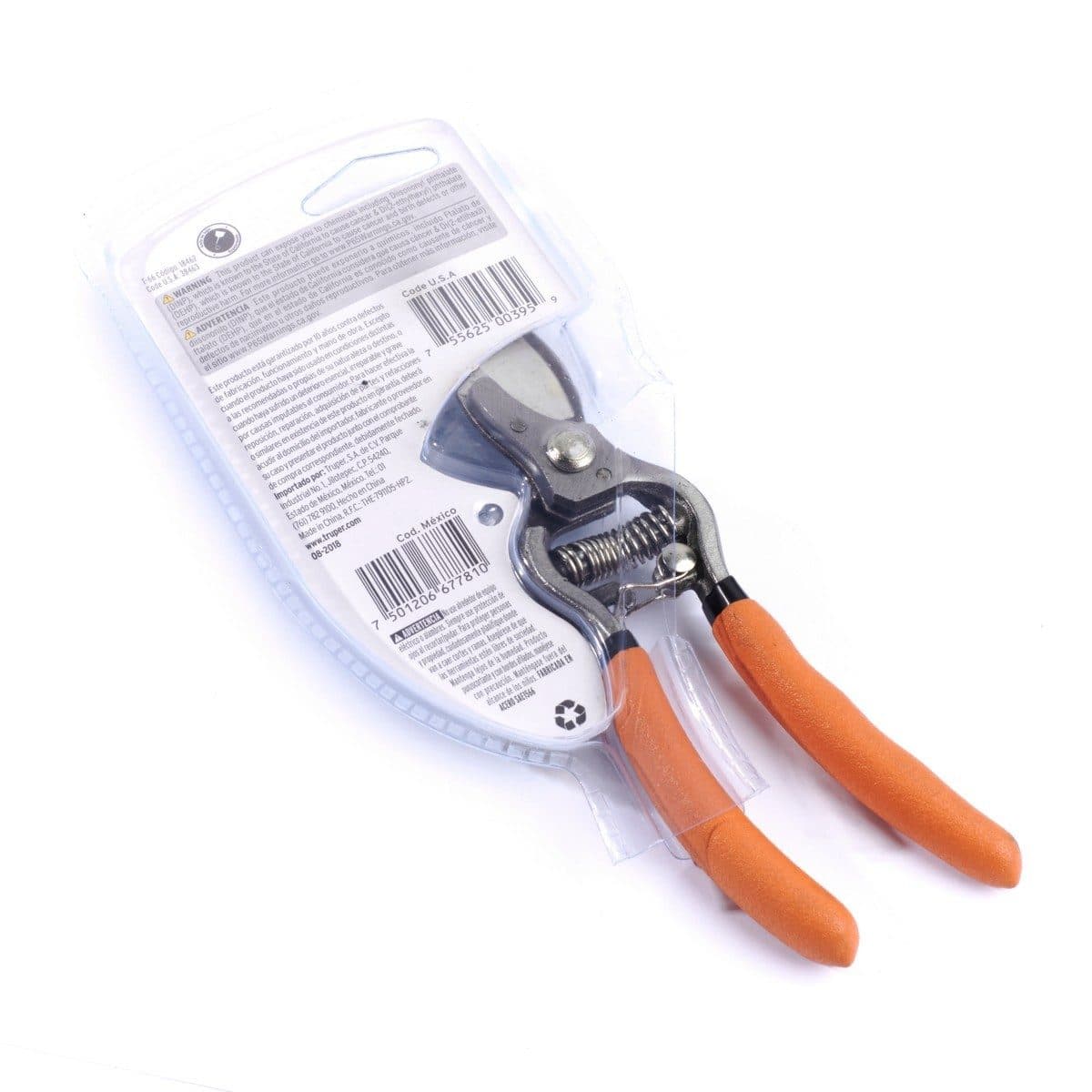 TRUPER กรรไกรเหล็กตัดกิ่งไม้ปากโค้ง 6 นิ้ว รุ่น 18462 สำหรับการตัดแต่งกิ่งที่ละอียด และหยาบ (ทรูเปอร์)