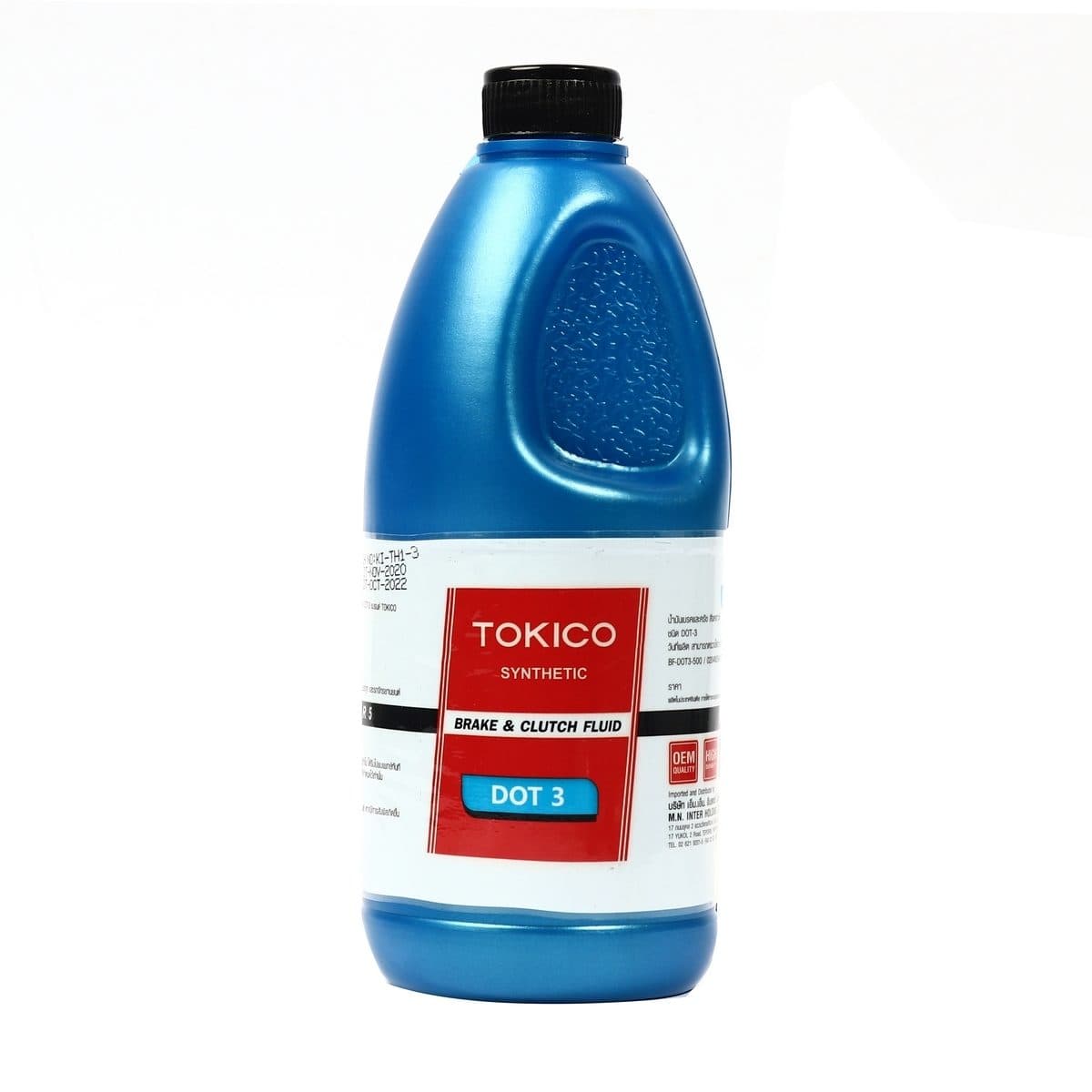 TOKICO น้ำมันเบรคสังเคราะห์ DOT3 ขนาด 500 มล. หมาะสำหรับห้ามล้อแบบไฮดรอลิคทั้งดิสก์เบรคและดรัมเบรคของรถยนต์ใช้งานทั่วไปจนถึงงานหนัก จุดเดือด
