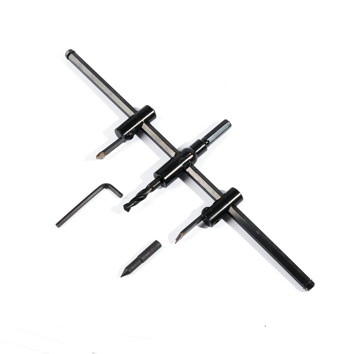 TWIN STAR ดอกโฮลซอเจาะฝ้า ปรับระดับได้ตั้งแต่ ขนาด 30-300 มม. เหมาะสำหรับเจาะเพดาน หรืองานเจาะรูกลมทั่วไป ามารถเจาะรูกลมได้หลายขนาด สามารถใช