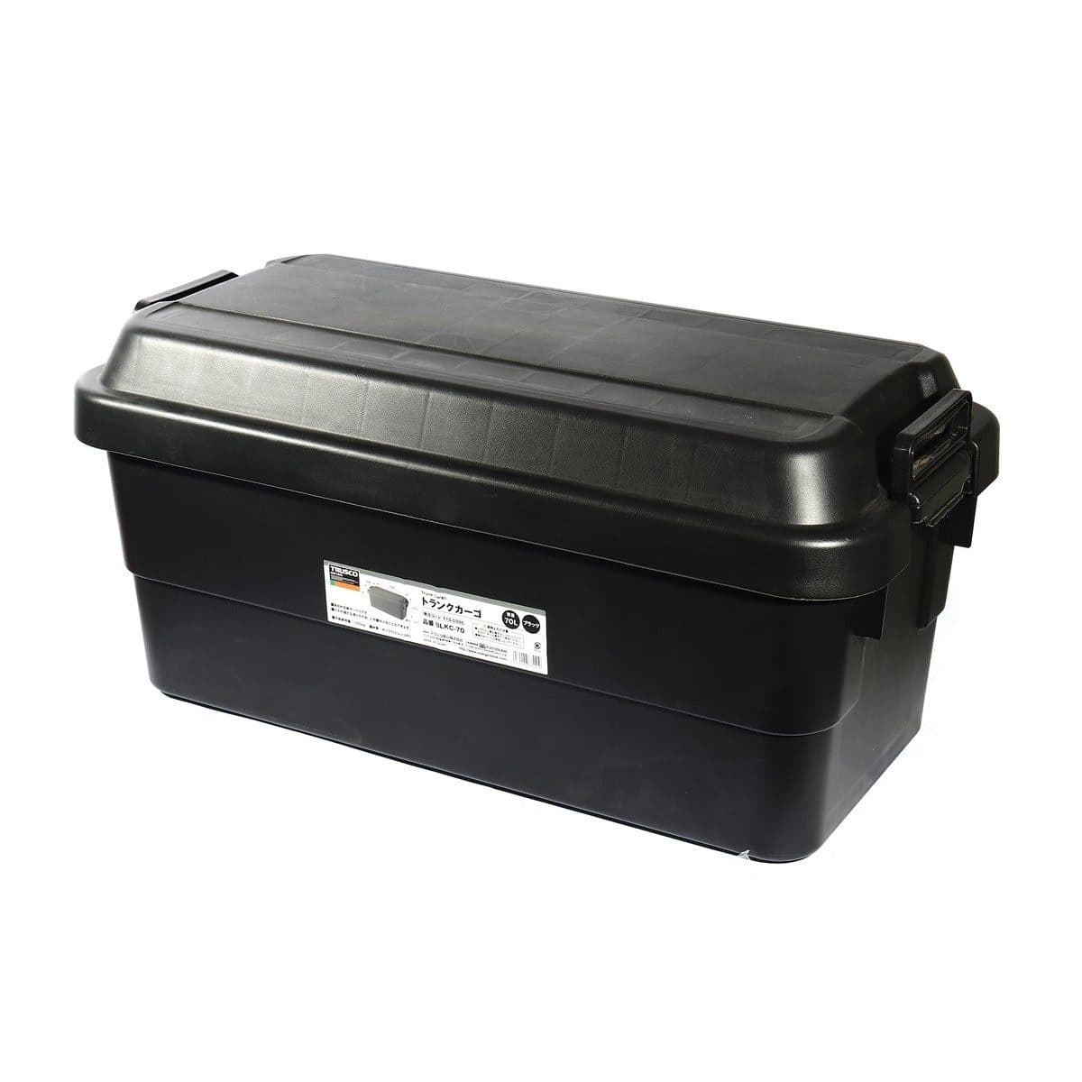 TRUSCO กล่องอเนกประสงค์ รุ่น BLKC-70 ฝานูน 70 ลิตร สีดำ รับน้ำหนักได้ 100 กก. สามารถนั่งได้ (ทรัสโก้)