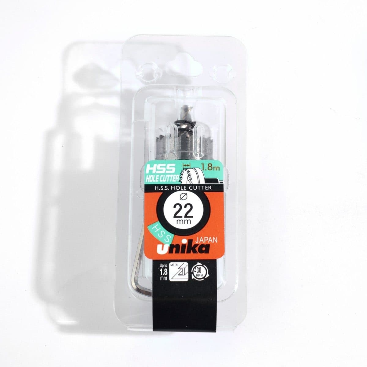 UNIKA (ยูนิก้า) ดอกโฮลซอร์ไฮสปีด เส้นผ่านศูนย์กลาง 22 มิลลิเมตร รุ่น HSSK สำหรับเจาะรูวงกลมบนชิ้งานที่เป็นเหล็ก