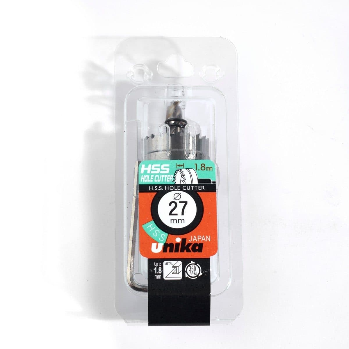 UNIKA (ยูนิก้า) ดอกโฮลซอร์ไฮสปีด เส้นผ่านศูนย์กลาง 27 มิลลิเมตร รุ่น HSSK สำหรับเจาะรูวงกลมบนชิ้งานที่เป็นเหล็ก