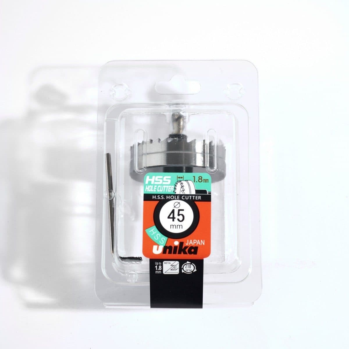 UNIKA (ยูนิก้า) ดอกโฮลซอร์ไฮสปีด เส้นผ่านศูนย์กลาง 45 มิลลิเมตร รุ่น HSSK สำหรับเจาะรูวงกลมบนชิ้งานที่เป็นเหล็ก