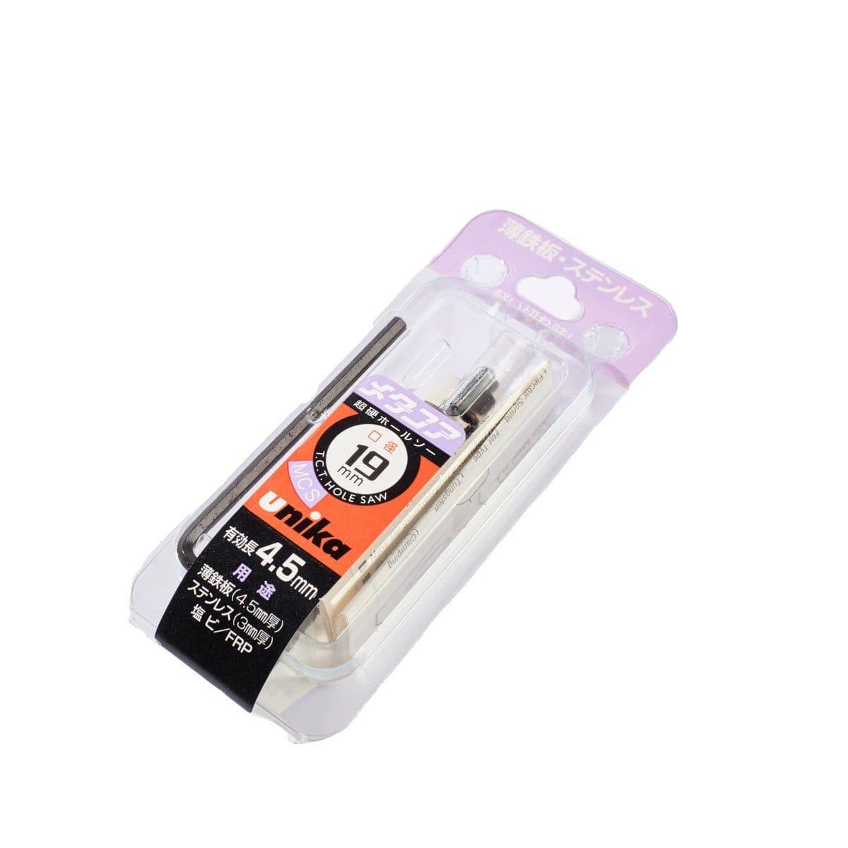 UNIKA ดอกโฮลซอร์ T.C.T ขนาด 19 มม. รุ่น MCS เจาะเหล็ก สแตนเลส อลูมิเนียม PVC เจาะเรียบ เสี้ยนน้อย (ยูนิก้า)