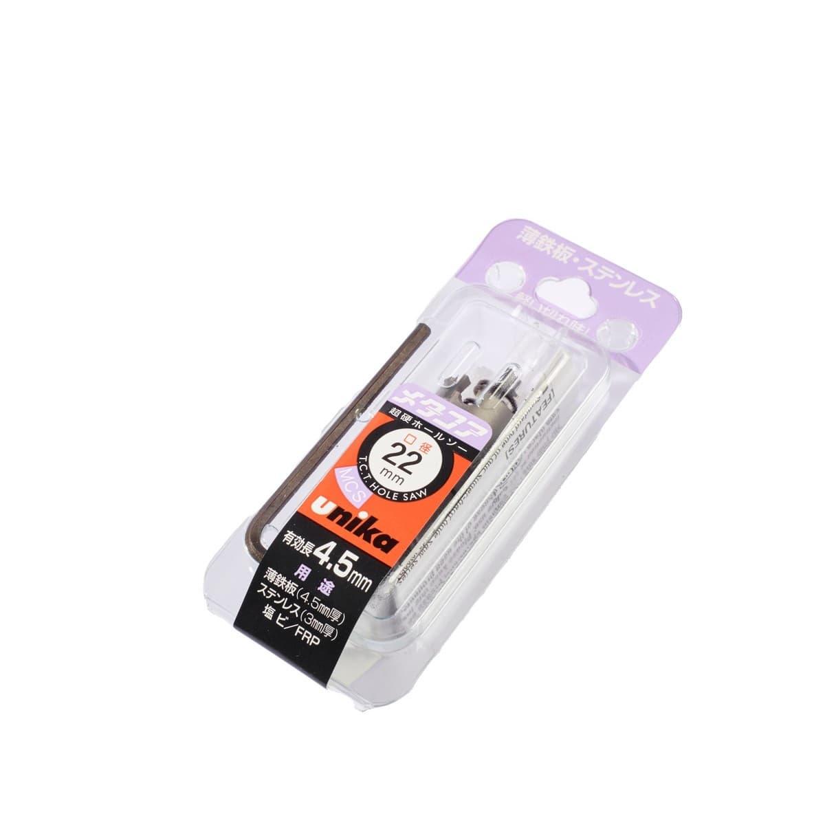 UNIKA ดอกโฮลซอร์ T.C.T ขนาด 22 มม. รุ่น MCS เจาะเหล็ก สแตนเลส อลูมิเนียม PVC เจาะเรียบ เสี้ยนน้อย (ยูนิก้า)