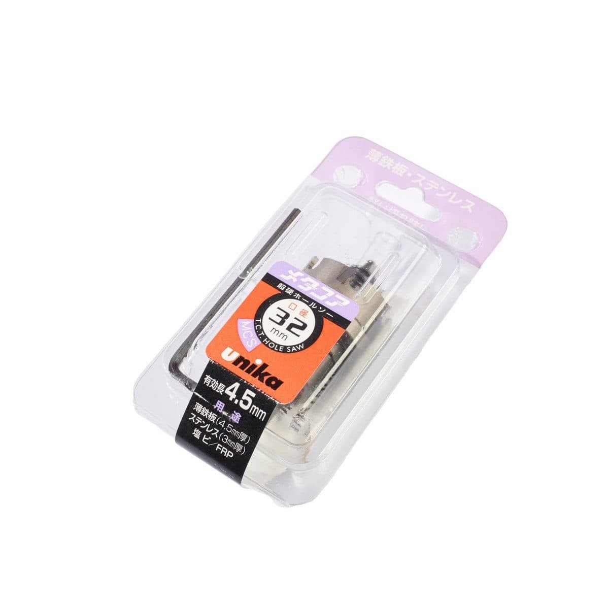 UNIKA ดอกโฮลซอร์ T.C.T ขนาด 32 มม. รุ่น MCS เจาะเหล็ก สแตนเลส อลูมิเนียม PVC เจาะเรียบ เสี้ยนน้อย (ยูนิก้า)