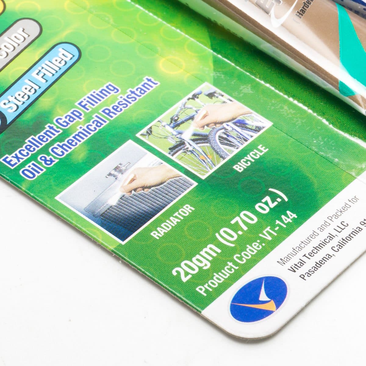 V TECH กาวอีพอกซ์ซี่ สีเทาเงิน ขนาด 25 กรัม รุ่น VT-144 สำหรับติดรอยต่อและรอยร้าวของวัสดุ แห้งเร็วภายใน 4 นาที ทนความร้อนได้ถึง 80°C (วีเทค)