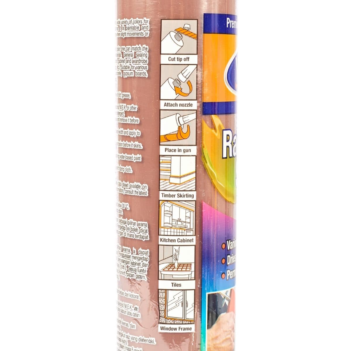 VT-224BR อะคิลิคยาแนวยืดหยุ่นสูง(น้ำตาล)