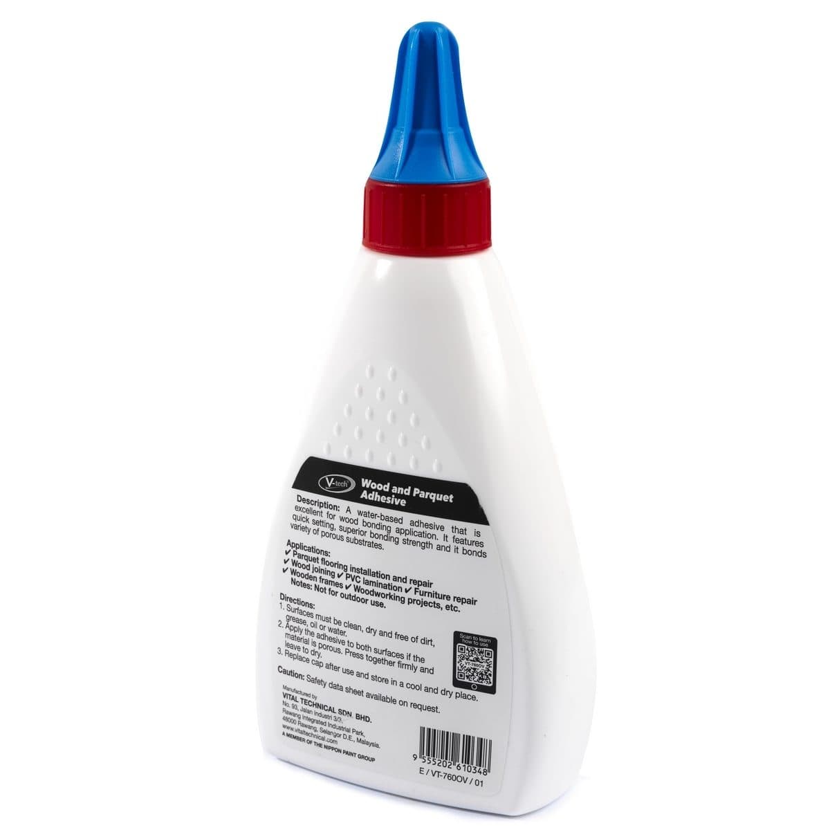 V-TECH กาวลาเท็กซ์ติดไม้ ขนาด 500 กรัม รุ่น VT-760500 เหมาะกับงานยึดติดไม้ได้อย่างดี เนื้อกาวเซ็ตตัวเร็ว แรงยึดติดสูงและใช้งานได้กับชิ้นงานท
