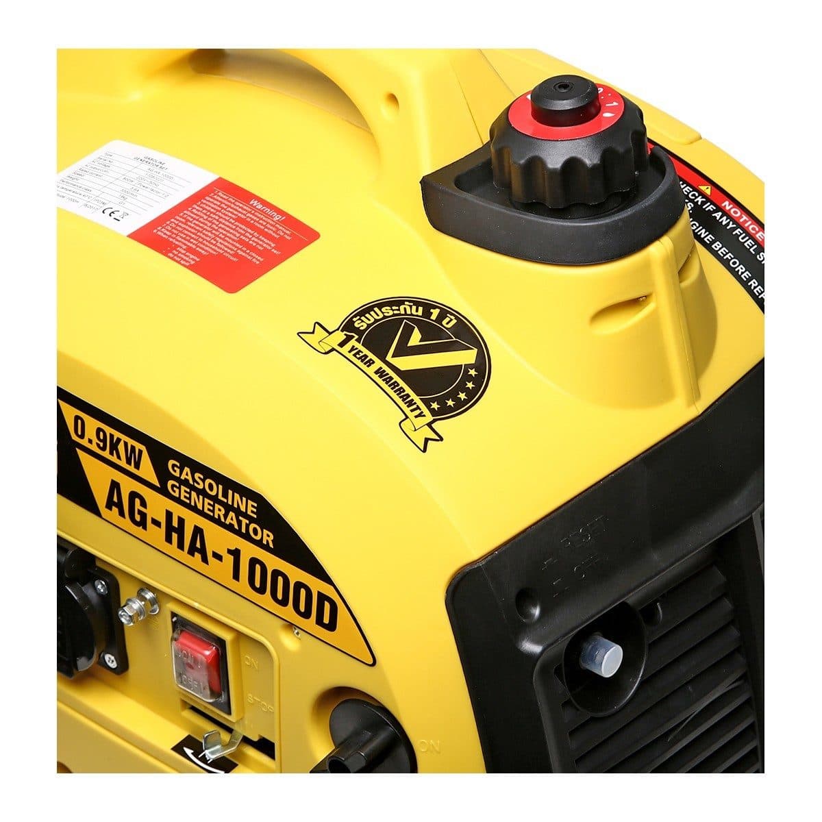 VALU เครื่องปั่นไฟเบนซิน 0.9 กิโลวัตต์ รุ่น AG-HA-1000D กำลังเครื่องยนต์ 2 แรงมา ขนาดกระบอกสูบ 63 มล. ถังน้ำมัน 25 ลิตร (แวลู)