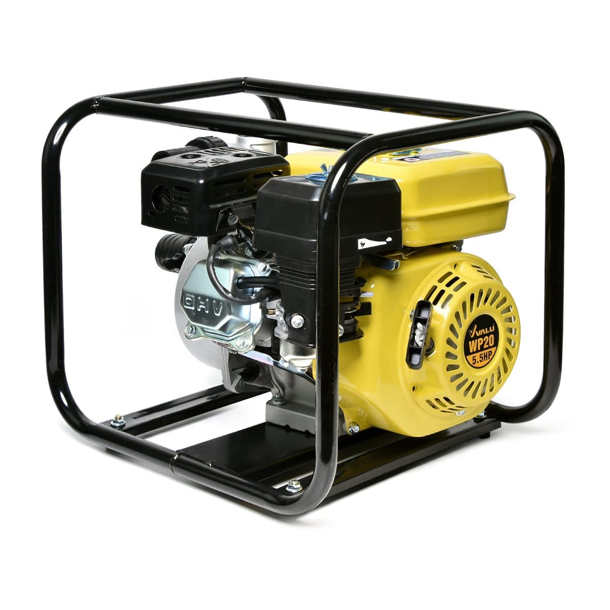 VALU ปั๊มน้ำเครื่องยนต์เบนซิน 4.1 กิโลวัตต์ รุ่น WP-20 กำลังเครื่องยนต์ 5.5 แรงม้า ความจุกระบอกสูบ 163 ซีซี ขนาดท่อ 2 นิ้ว (แวลู)
