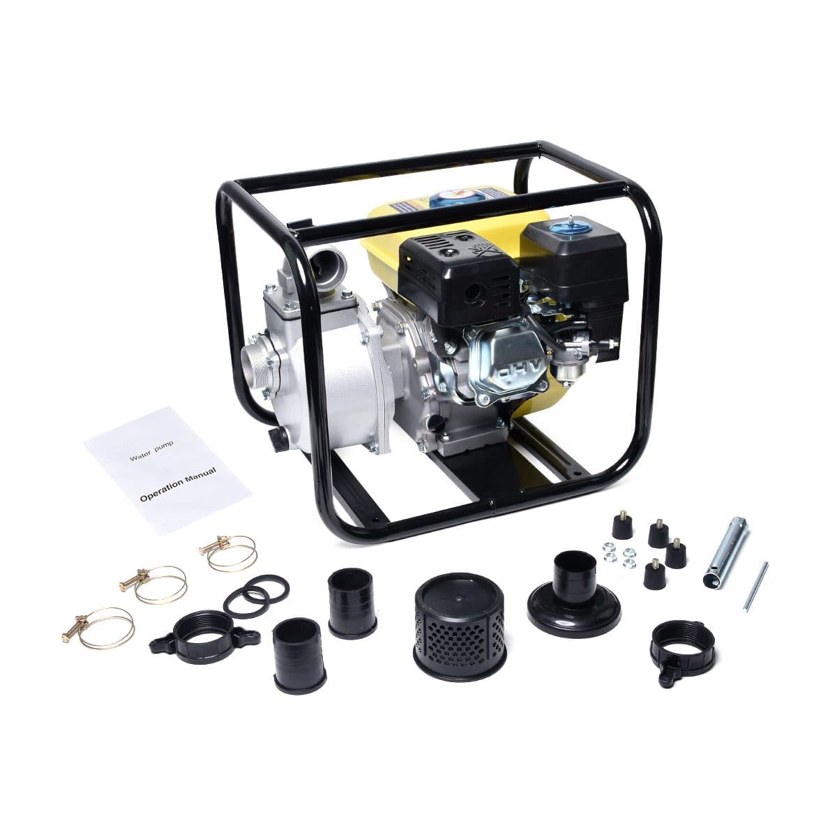 VALU ปั๊มน้ำเครื่องยนต์เบนซิน 4.1 กิโลวัตต์ รุ่น WP-20 กำลังเครื่องยนต์ 5.5 แรงม้า ความจุกระบอกสูบ 163 ซีซี ขนาดท่อ 2 นิ้ว (แวลู)