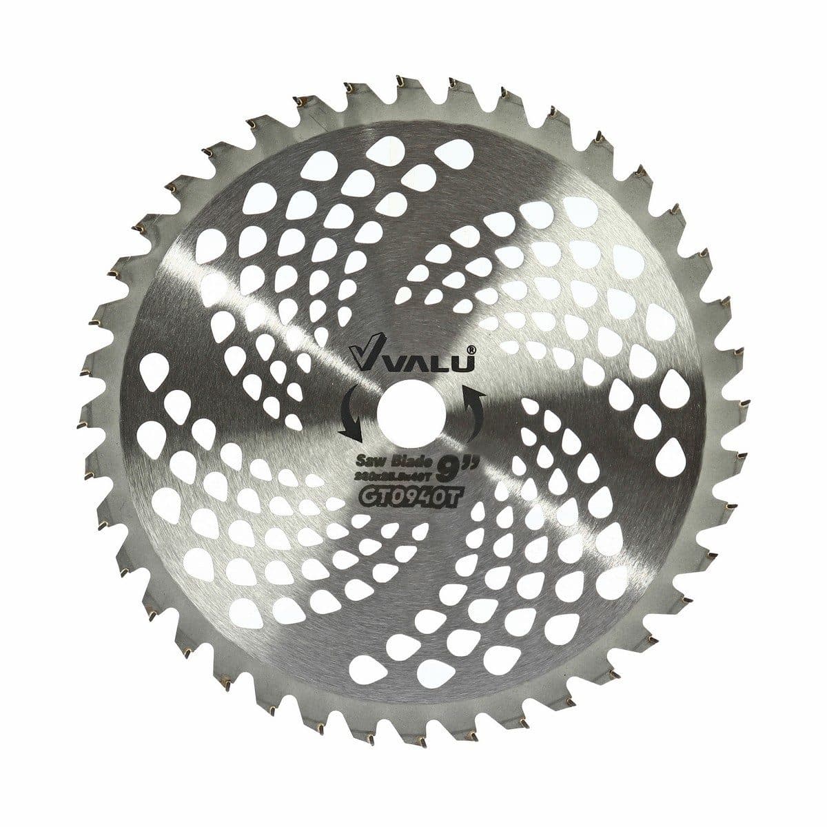 VALU ใบเลื่อยตัดหญ้า ขนาด 233 มม. (9 นิ้ว) เส้นผ่านศูนย์กลางรู 25.4 มม. 40 ฟัน เล็บธรรมดา (แวลู)