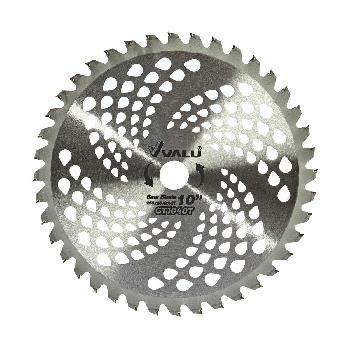 VALU ใบเลื่อยตัดหญ้า ขนาด 255 มม. (10 นิ้ว) เส้นผ่านศูนย์กลางรู 25.4 มม. 40 ฟัน เล็บธรรมดา (แวลู)