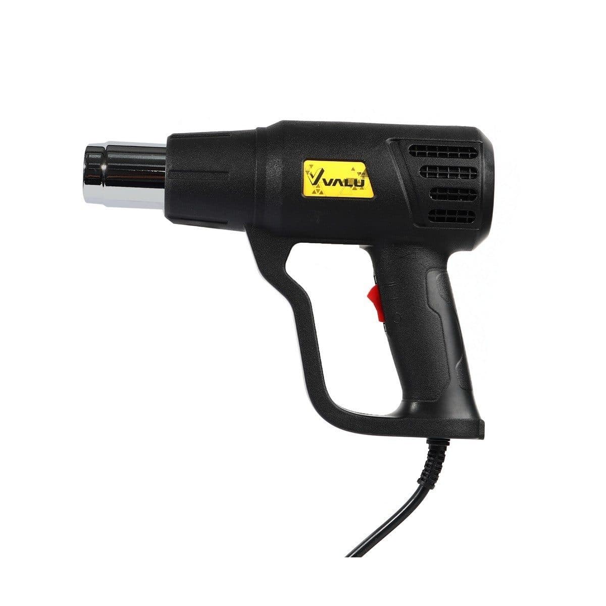 VALU เครื่องเป่าลมร้อนไฟฟ้า กำลังไฟ 2,000 วัตต์ อุณหภูมิ 350-600°C รุ่น 85A1 การไหลของอากาศสูงสุด 500 ลิตร/นาที ปรับความร้อนได้ 2 ระดับ (แวล