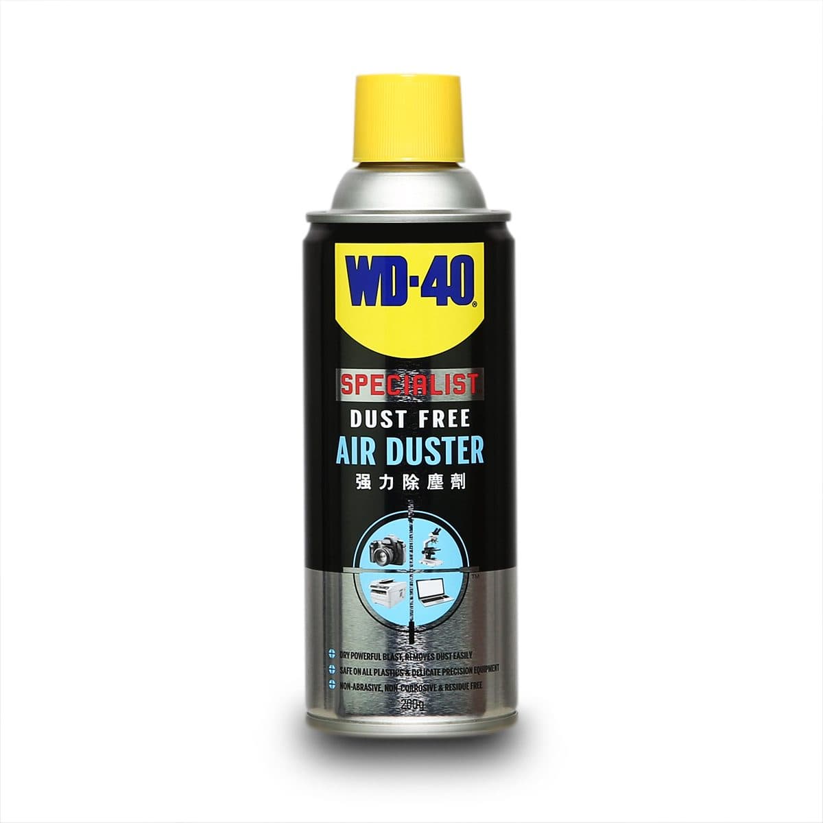 WD-40 SPECIALIST สเปรย์ลมเป่าไล่ฝุ่น (Air Duster)  ขนาด 200 กรัม ใช้เป่าฝุ่นที่เกาะอุปกรณ์อีเล็คโทรนิคส์ กล้องและเลนส์ (ดับบลิวดี สี่สิบ สเป