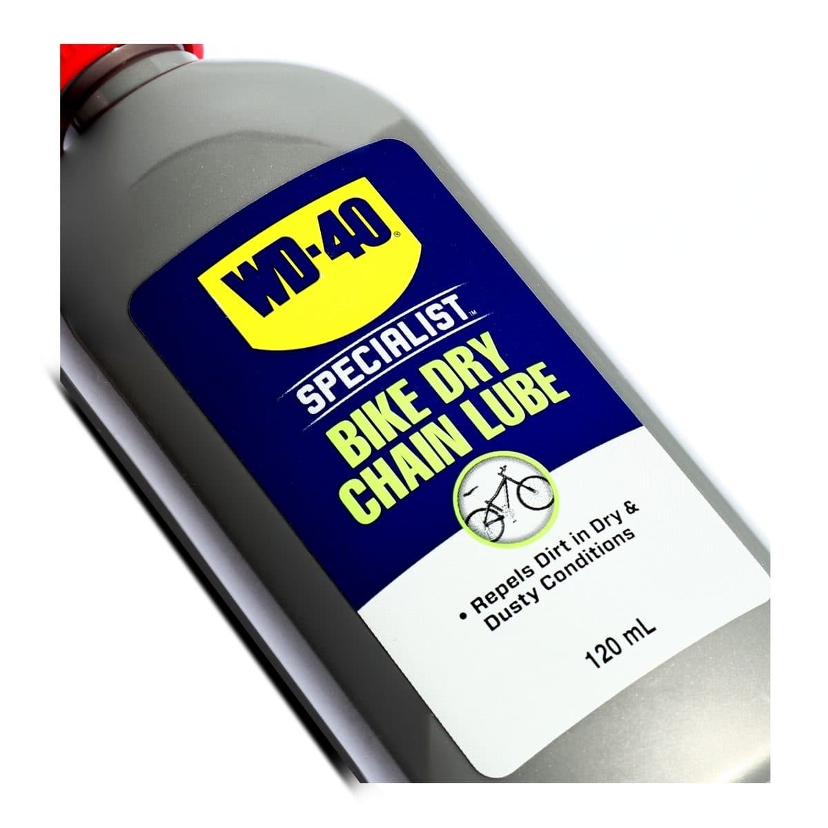 WD-40 BIKE น้ำมันหล่อลื่นโซ่ ชนิดแห้ง (Dry Chain Lubricant) ขนาด 120 มิลลิลิตร สำหรับหล่อลื่นโซ่กับสภาพเส้นทางปั่นที่แห้ง ไม่มีฝน ไม่มีโคลน 