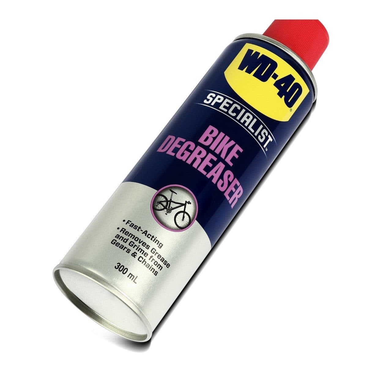 WD-40 BIKE สเปรย์โฟมล้างโซ่และคราบไขน้ำมัน (Chain Cleaner &amp; Degreaser) ขนาด 300 มิลลิลิตร ใช้ทำความสะอาดคราบน้ำมัน จารบี สิ่งสกปรกที่จับ