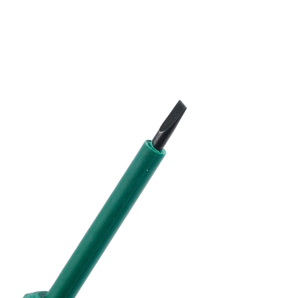 W0404 ไขควงเช็คไฟด้ามหุ้มยาง ปากแบน 3"