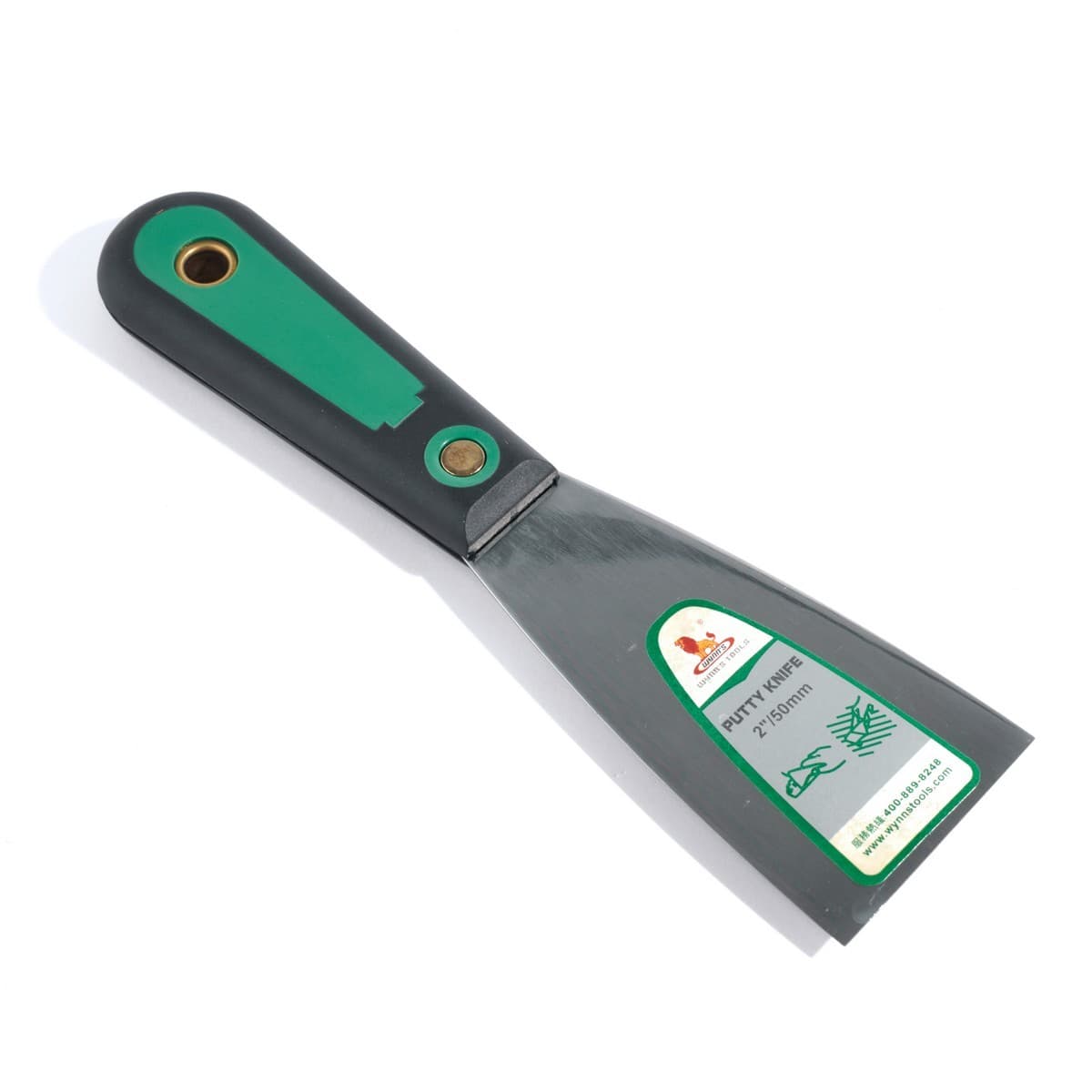 W3002C เกียงโป้ว สเเตนเลส ด้ามดำ 2"