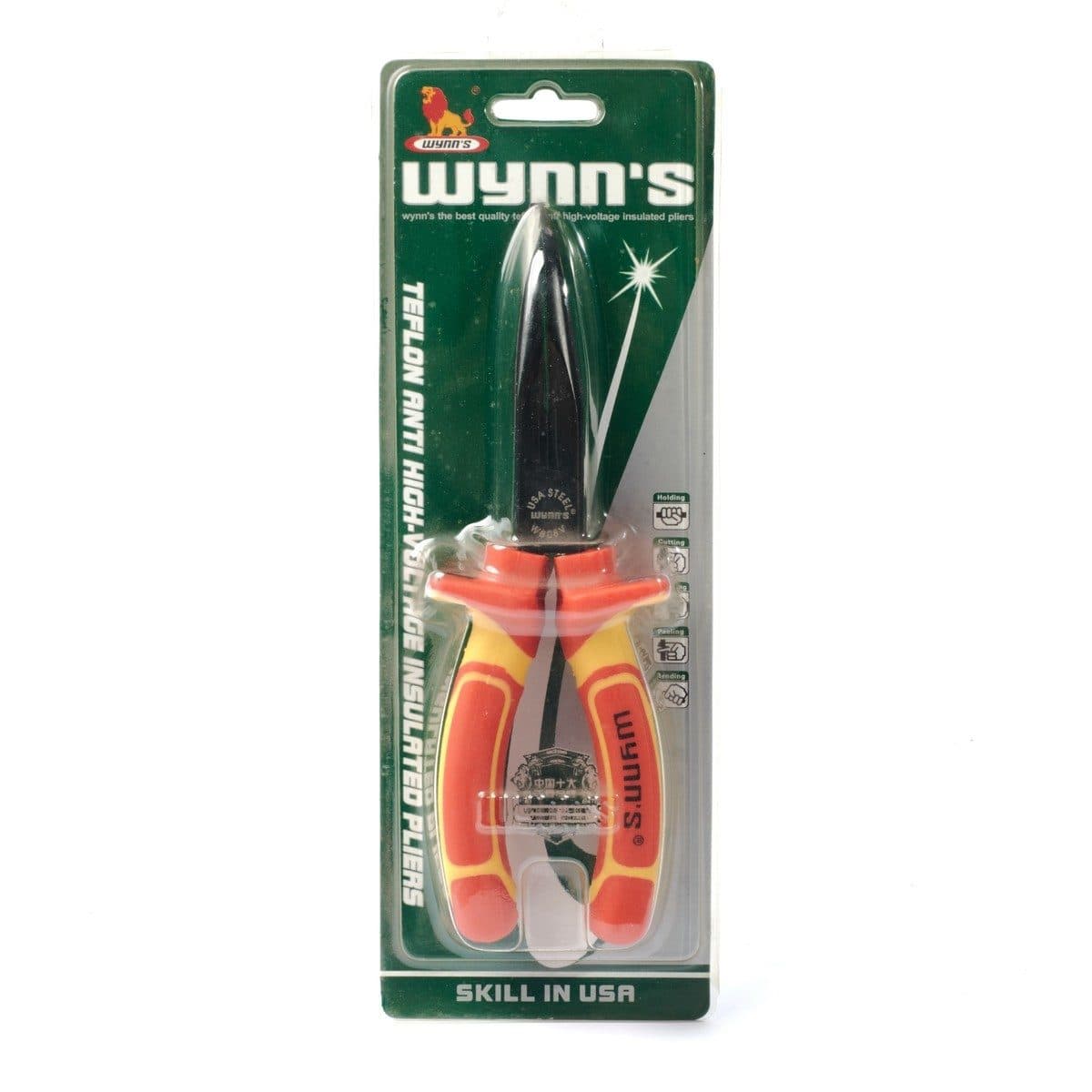 W608V คีมปากแบนไฟฟ้าแรงดันสูง 8 1/2"