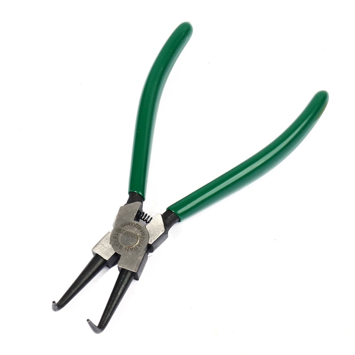 WHB200 คีมหนีบแหวนปากโค้ง 8" ด้ามเขียว