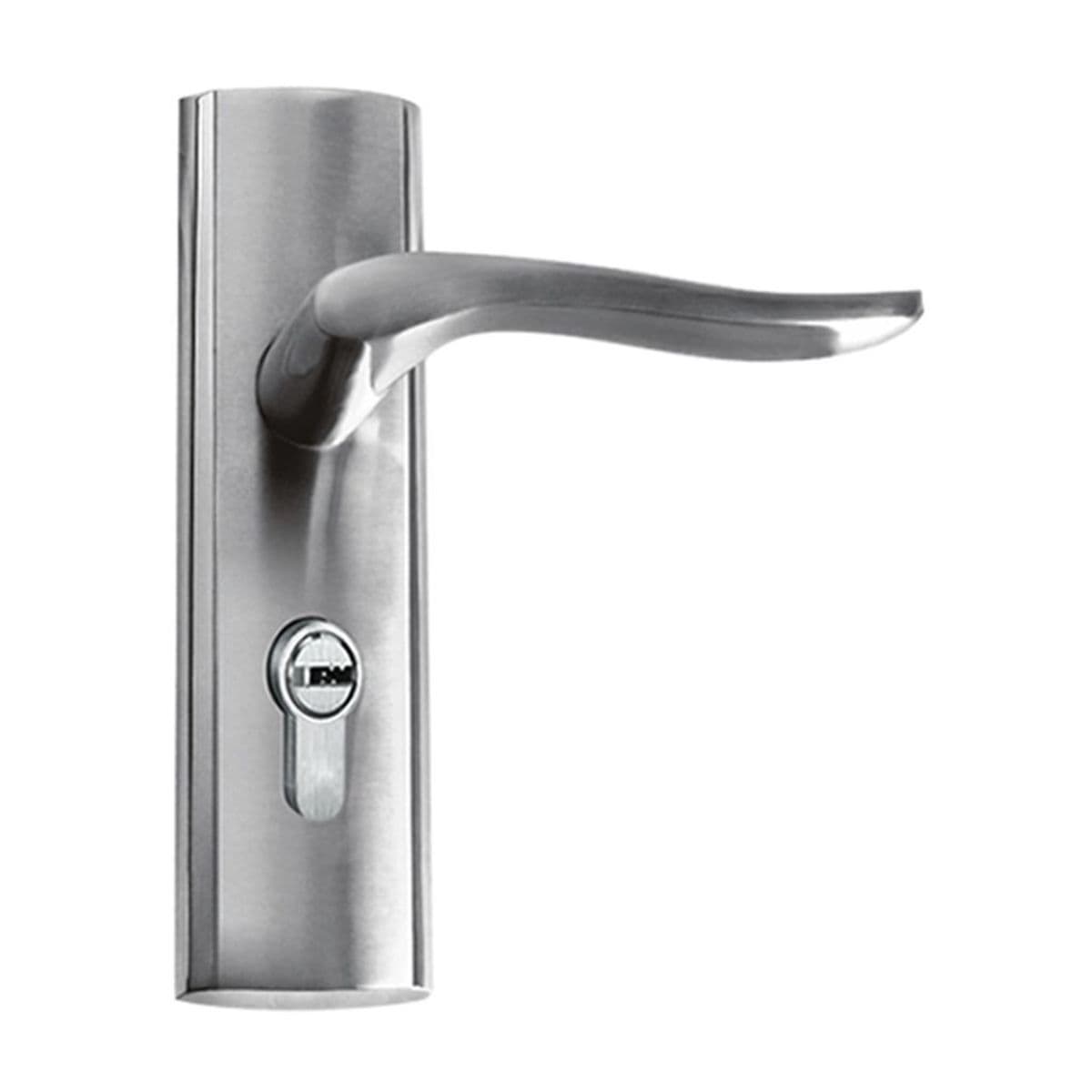 มือจับก้านโยก ทรงเหลี่ยมก้านโค้ง สีเงิน