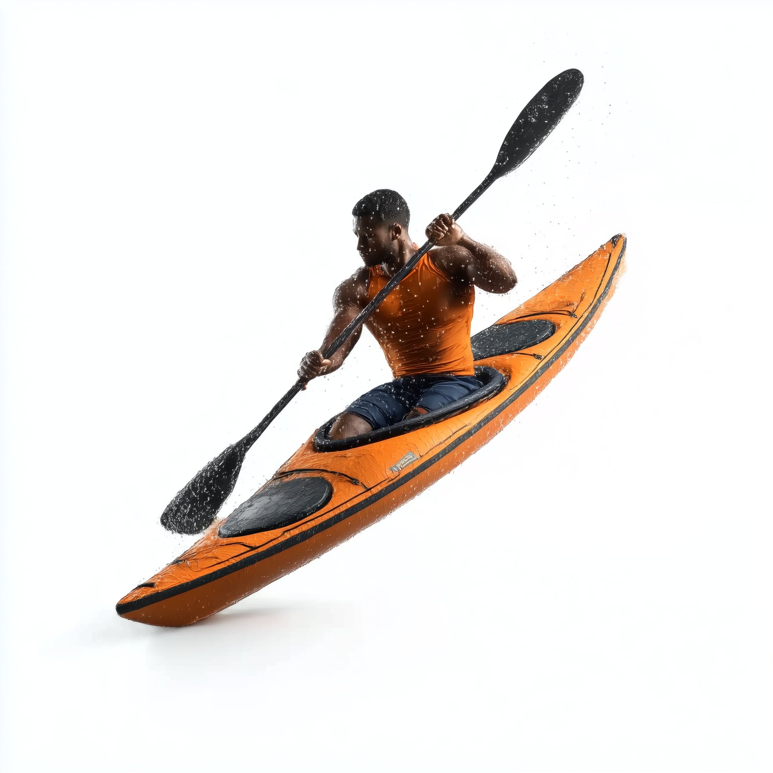 Person kayaking on calm waters